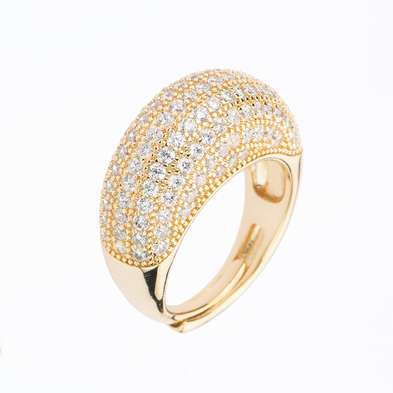 Anello Oval Pavè