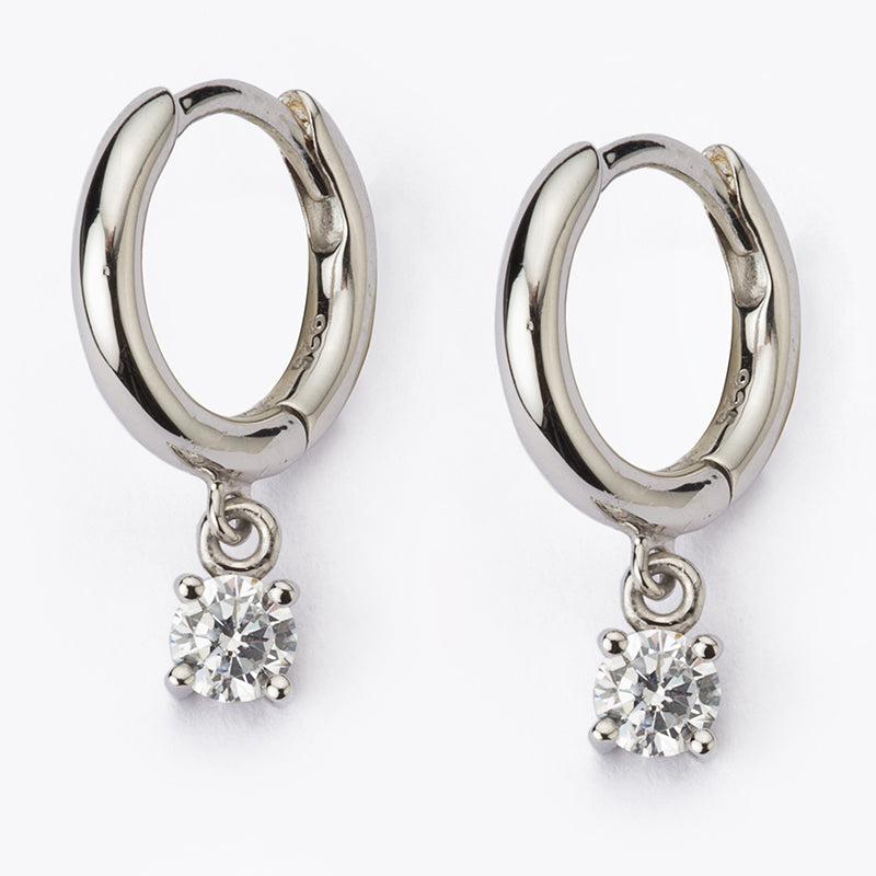 Orecchini Solitario Silver