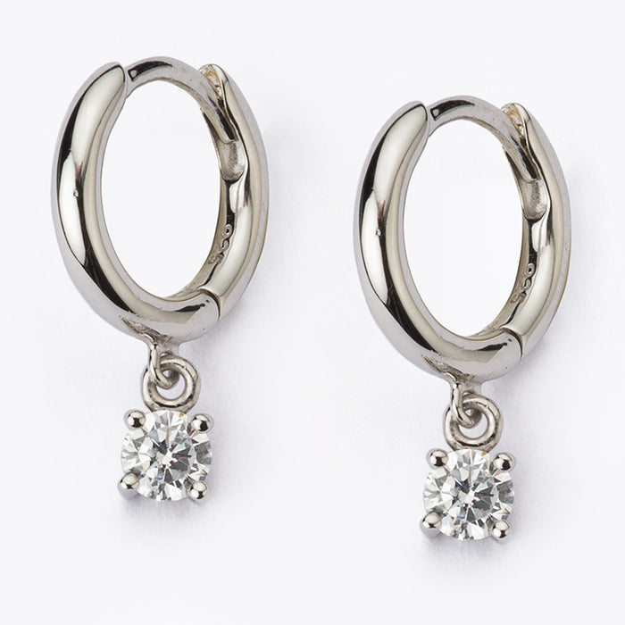 Orecchini Solitario Silver