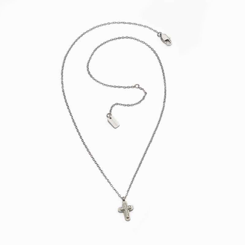 Collana Croce Pavè