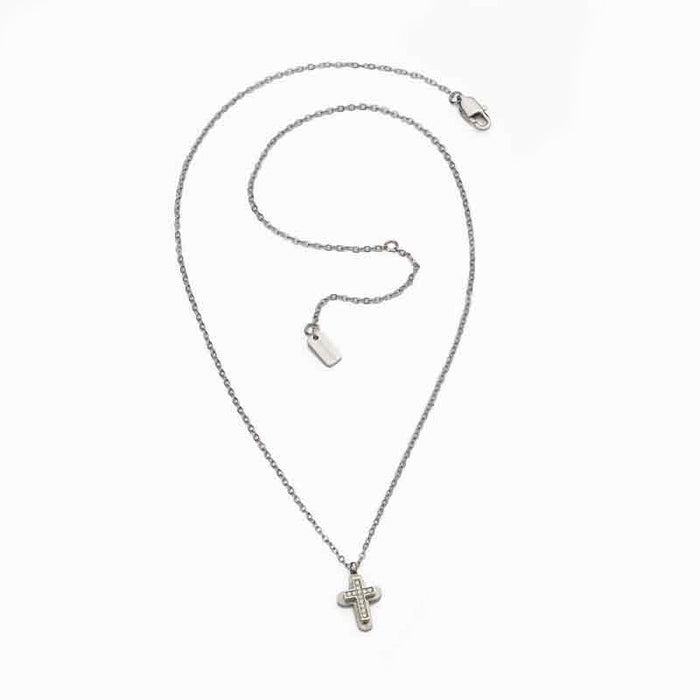Collana Croce Pavè