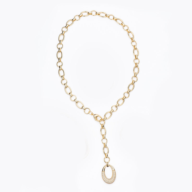 Collana Oval Pavè