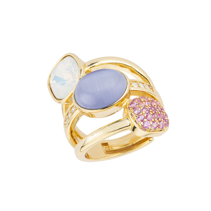 Anello Carrè Mix