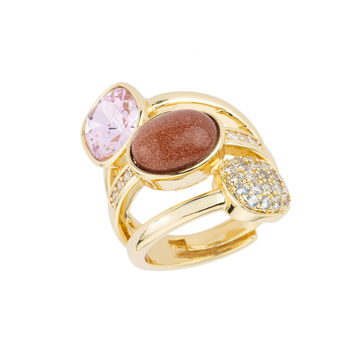 Anello Carrè Mix