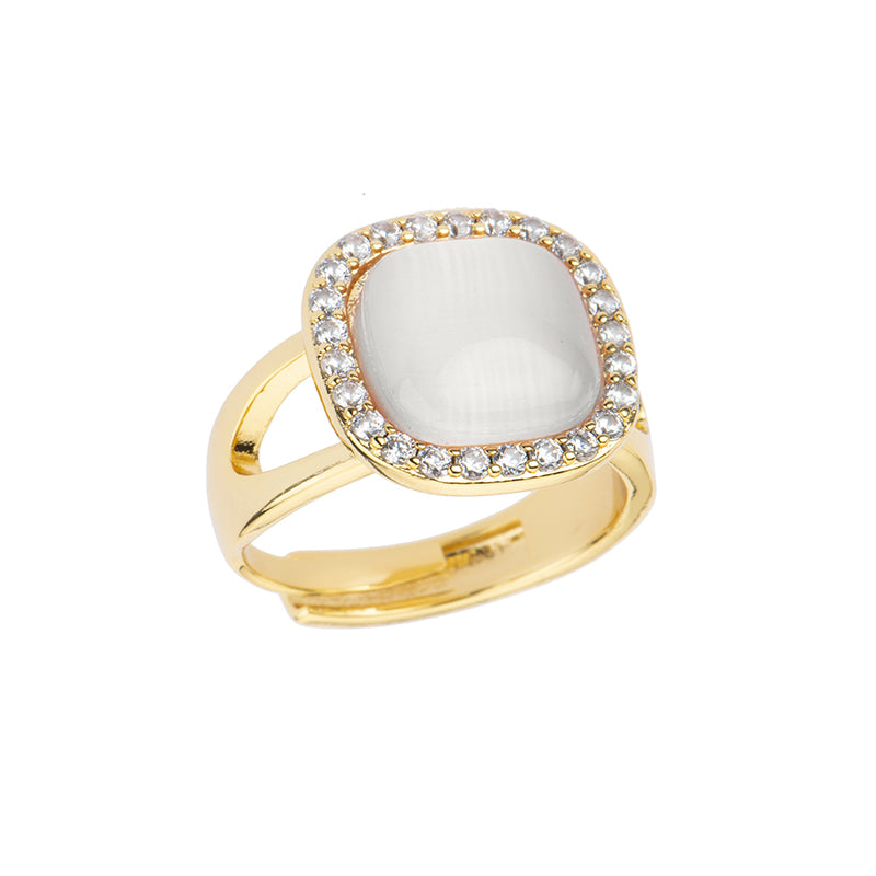 Anello Cat Eye Carrè