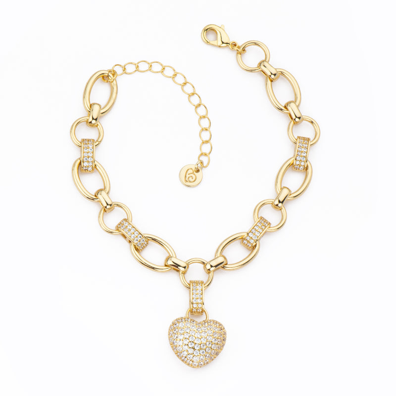 Parure Shiny Heart Gold